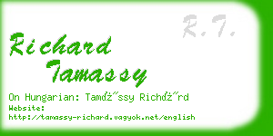 richard tamassy business card
